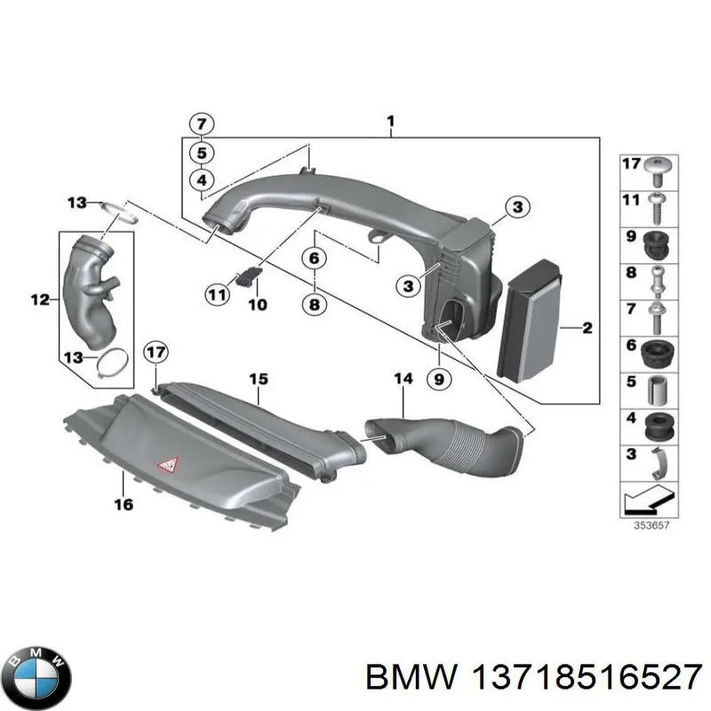13718516527 BMW Гофра витратоміра повітря