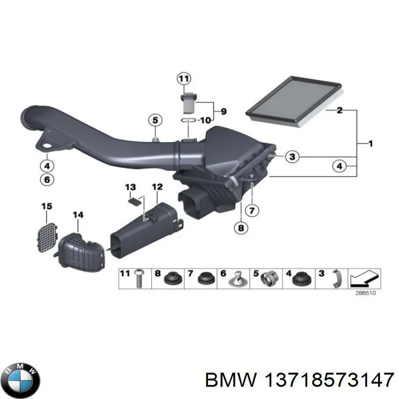 Тримач глушника задній BMW 13718573147 ціна, від 5.07 USD
