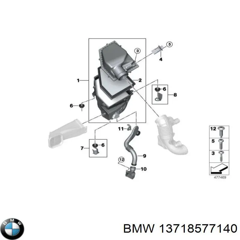 Купити 13718577140 BMW Корпус фільтра