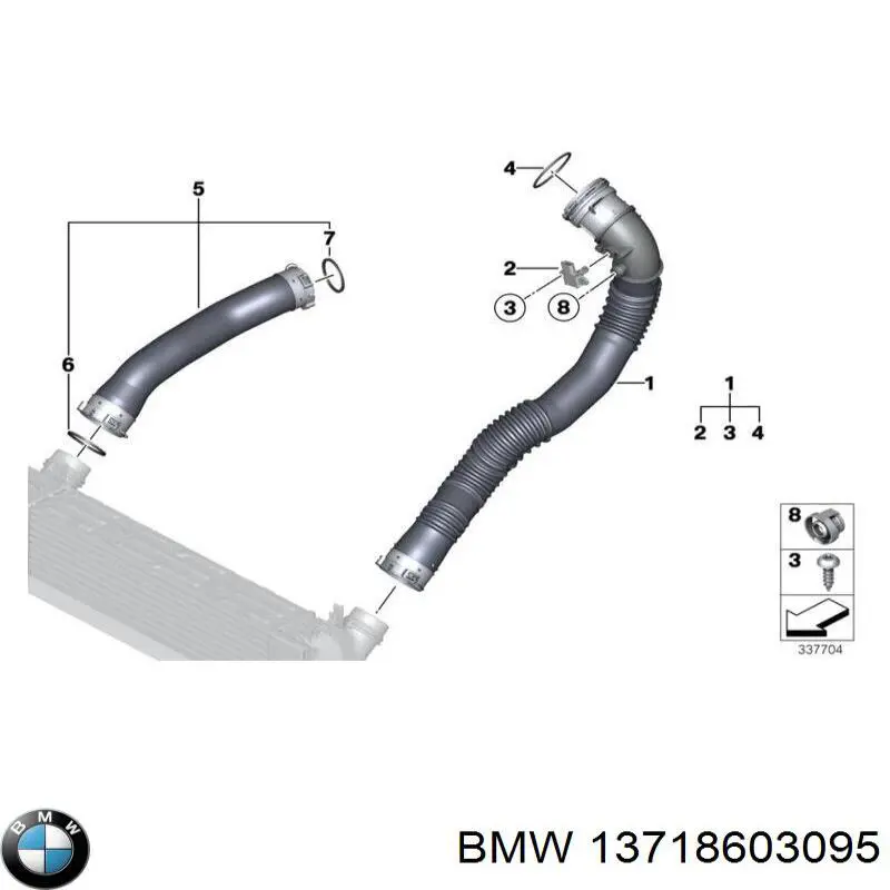 13718603095 BMW Трубка, що нагнітається