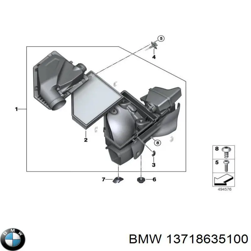 13718635100 BMW Коробка фільтра