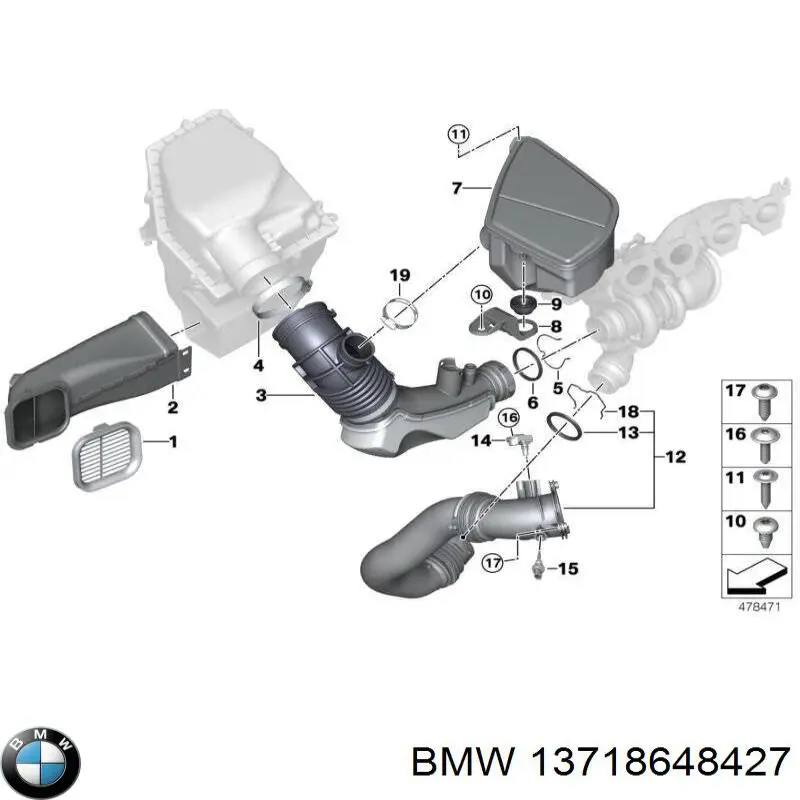  BMW 13718648427 ціна, від 6.34 USD
