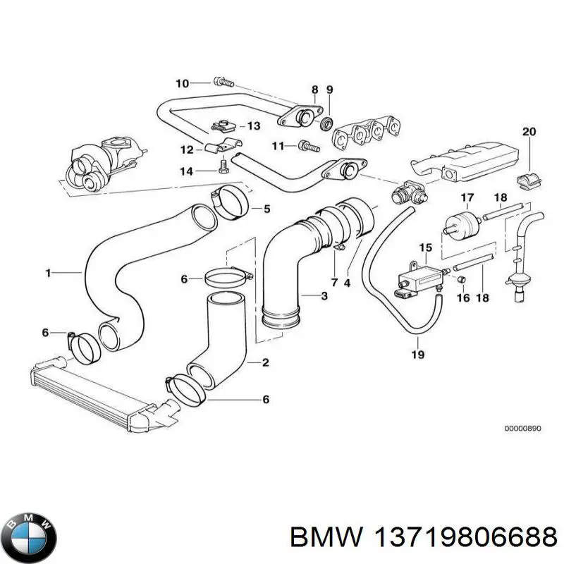  BMW 13719806688 ціна, від 43.60 USD