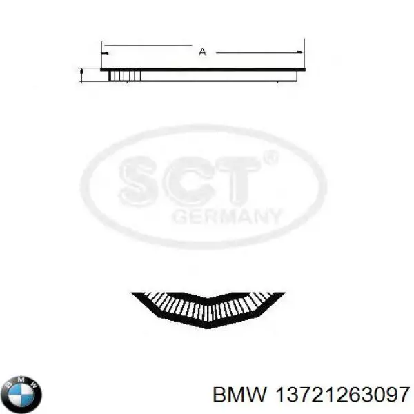 Купити 13721263097 BMW Автомобільний фільтр повітря