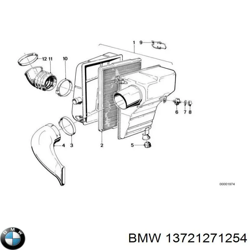 Повітряний фільтр 13721271254 BMW