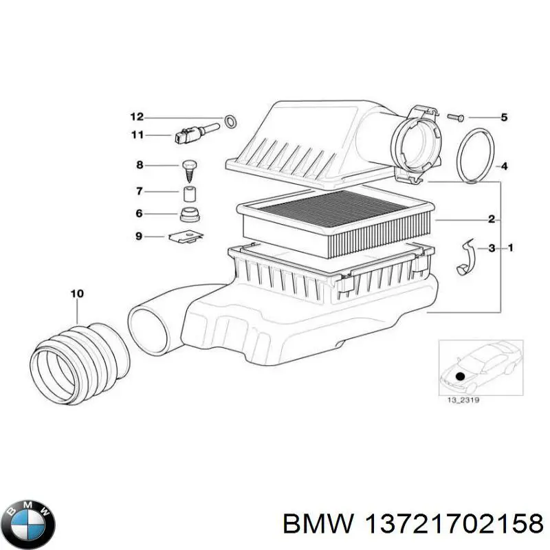 Купити 13721702158 BMW Автомобільний фільтр повітря