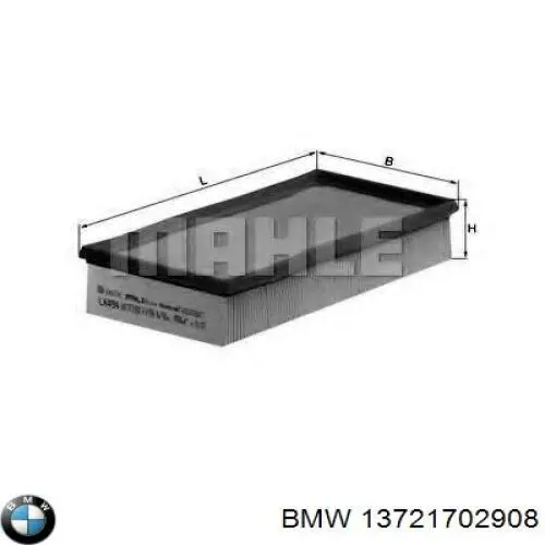 Елемент повітряного фільтра BMW 13721702908 ціна, від 12.09 USD
