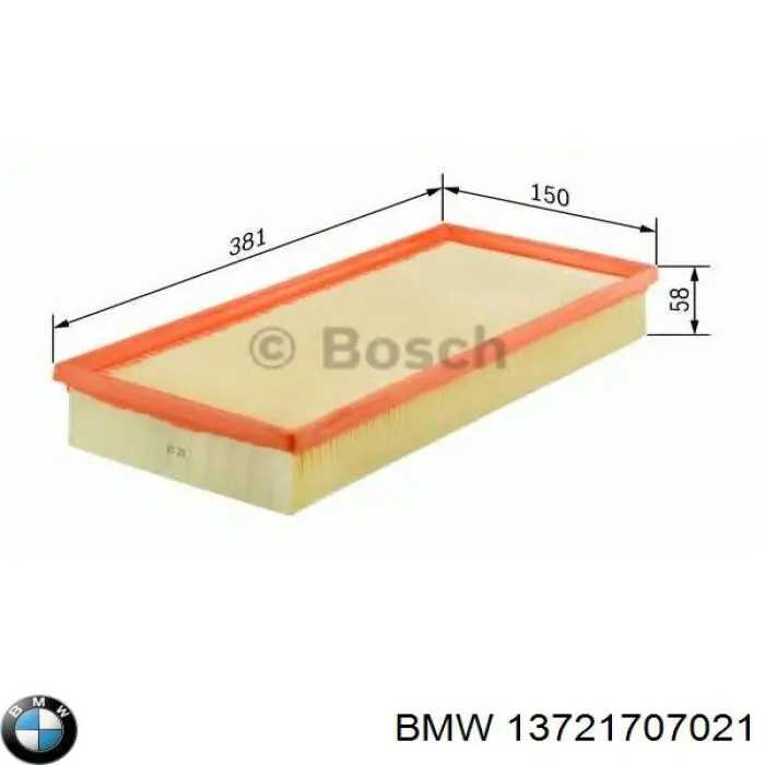 Елемент повітряного фільтра BMW 13721707021 ціна, від 8.46 USD