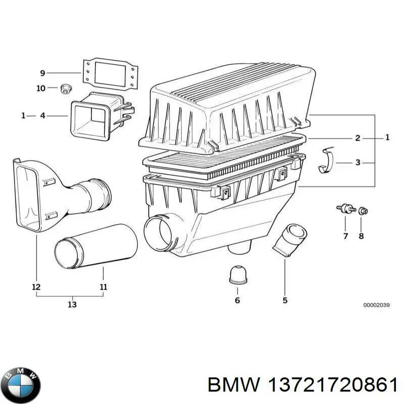 Елемент повітряного фільтра BMW 13721720861 ціна, від 4.10 USD