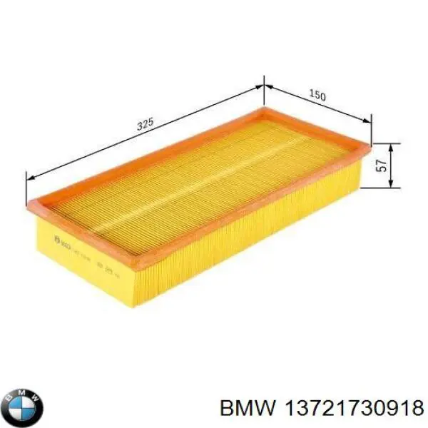 Елемент повітряного фільтра BMW 13721730918 ціна, від 4.55 USD