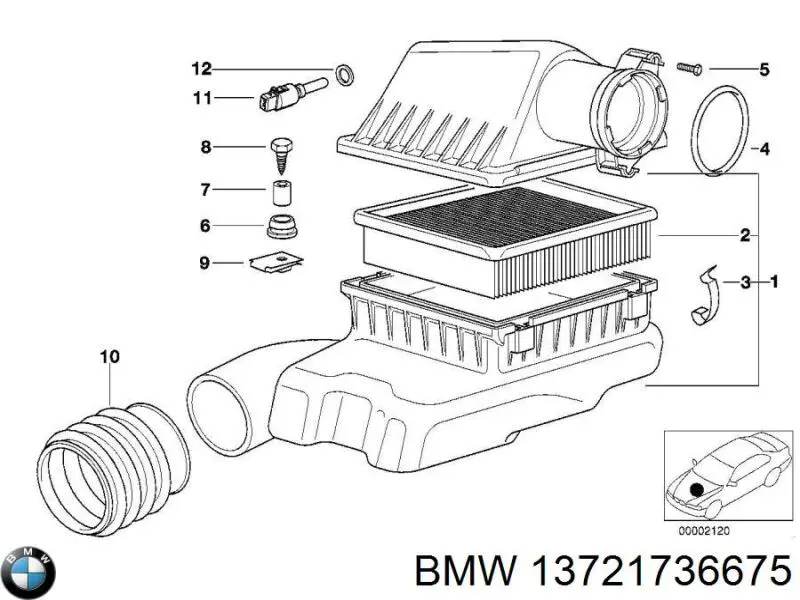 Фільтр повітряний 13721736675 BMW