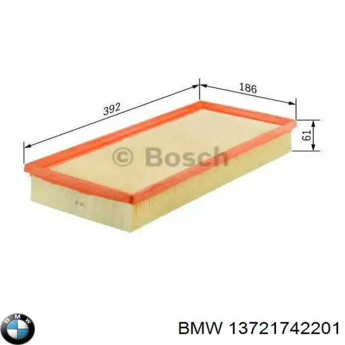 Елемент повітряного фільтра BMW 13721742201 ціна, від 35.74 USD