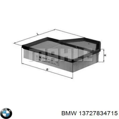 13727834715 BMW Повітряний фільтр двигуна
