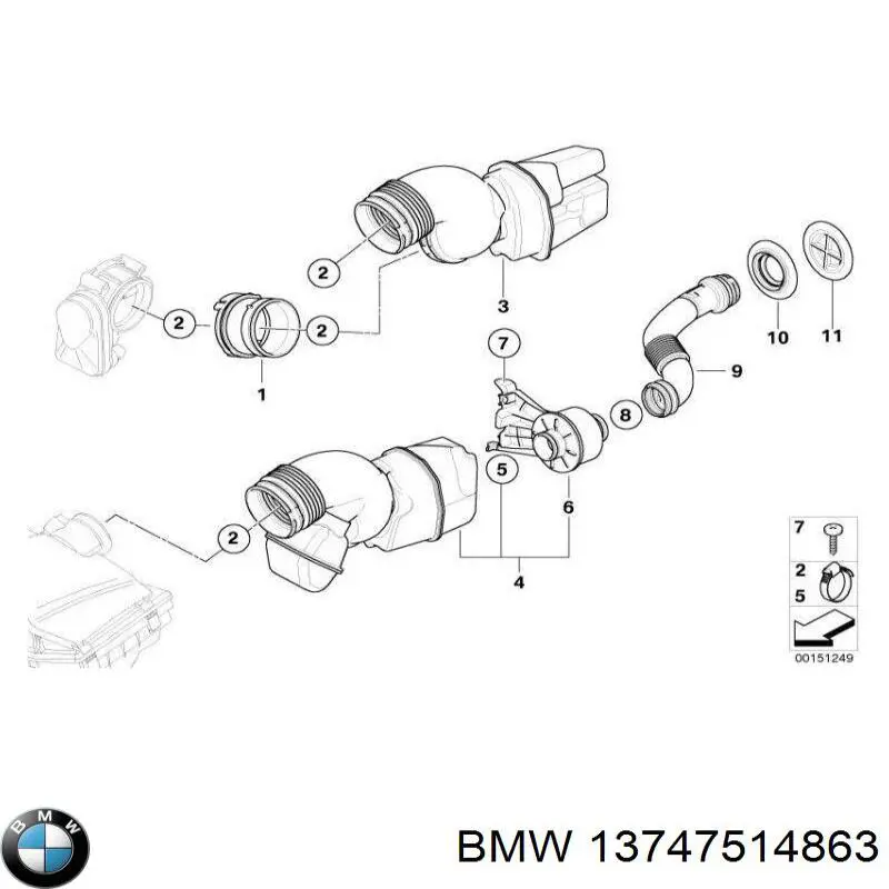 Купити 13747514863 BMW 