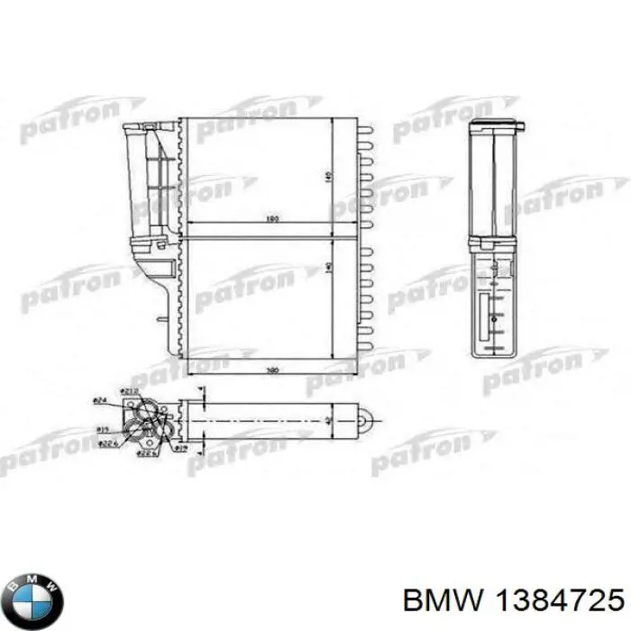 Радіатор пічки (обігрівача) BMW 1384725 ціна, від 42.12 USD