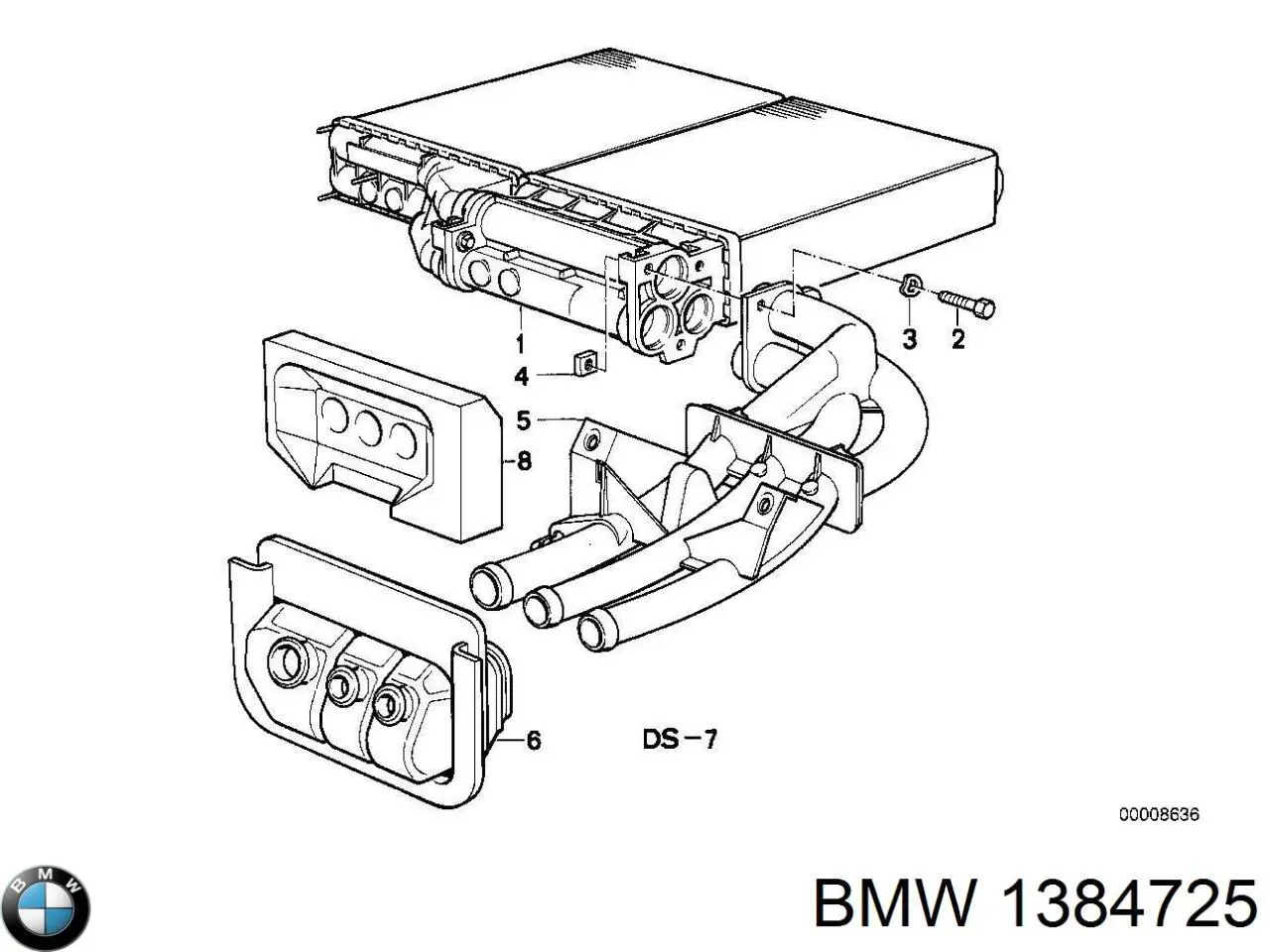 1384725 BMW радіатор пічки (обігрівача)