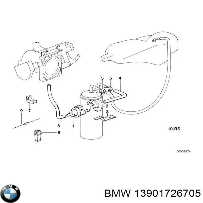 13901726705 BMW клапан вентиляції газів паливного бака