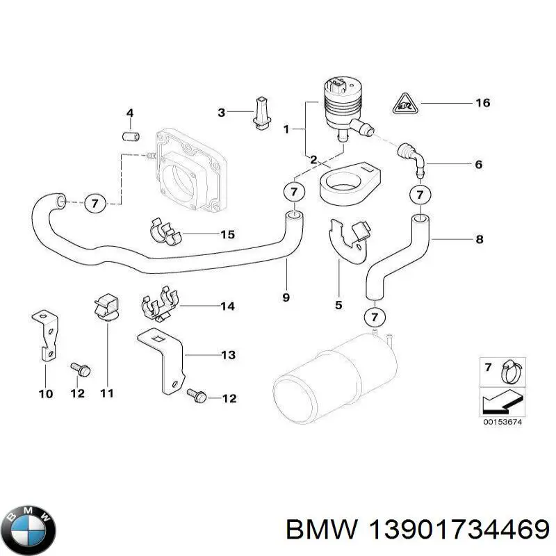Резистор клапана вентиляції паливного бака на BMW 3 (E46)