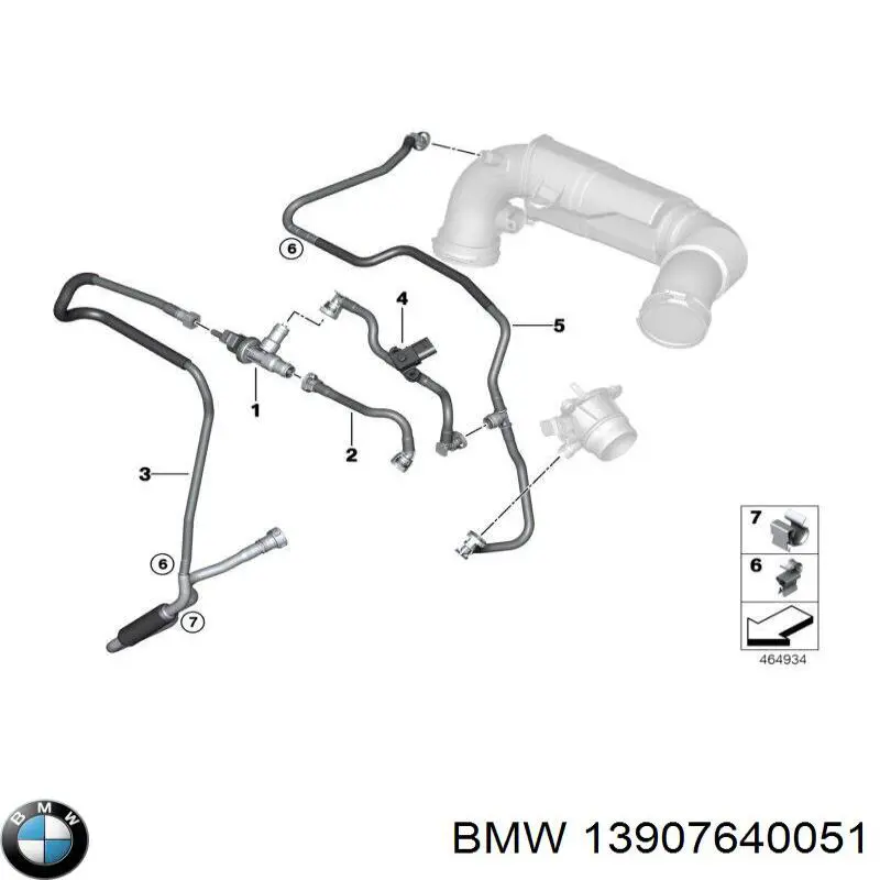 Трубка вентиляції паливного бака BMW 13907640051 ціна, від 19.00 USD