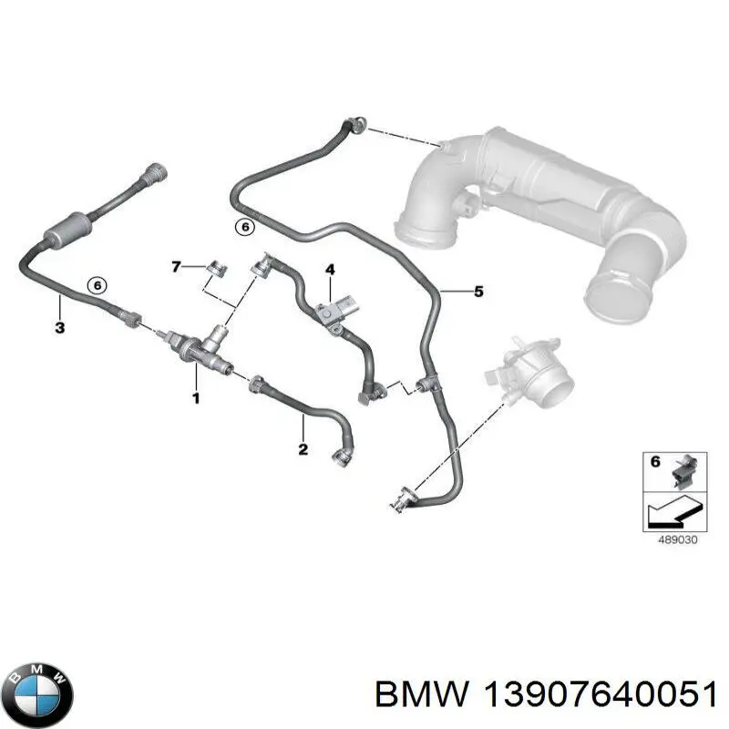 13907640051 BMW Трубка вентиляції паливного бака