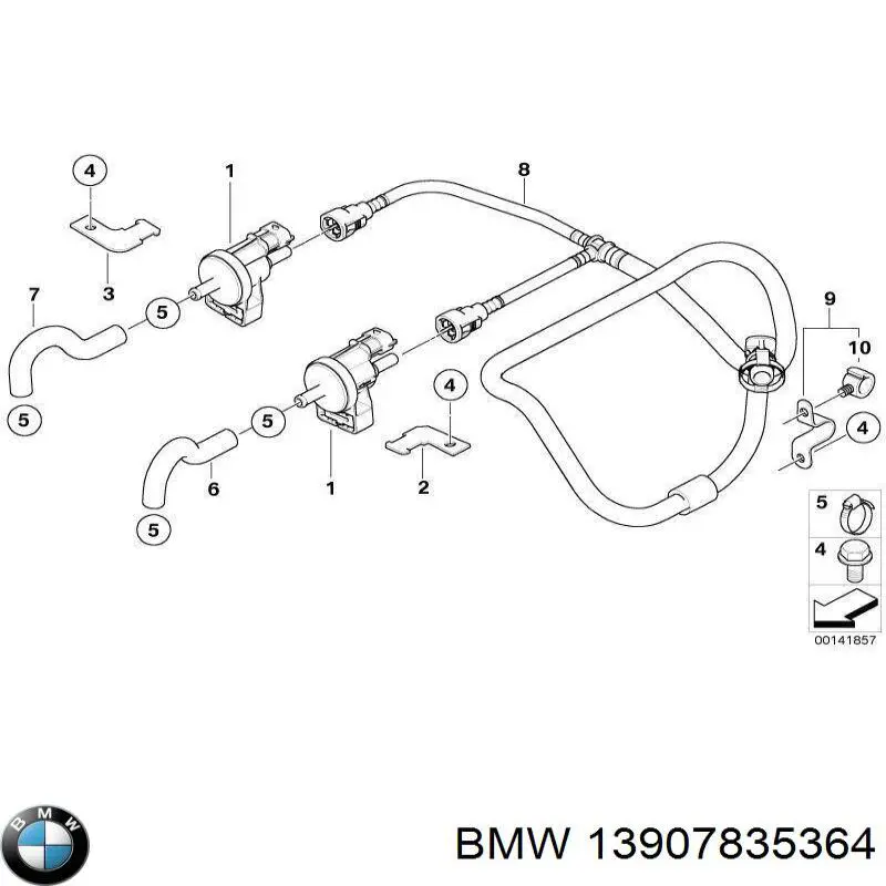13907835364 BMW Клапан вентиляції газів паливного бака
