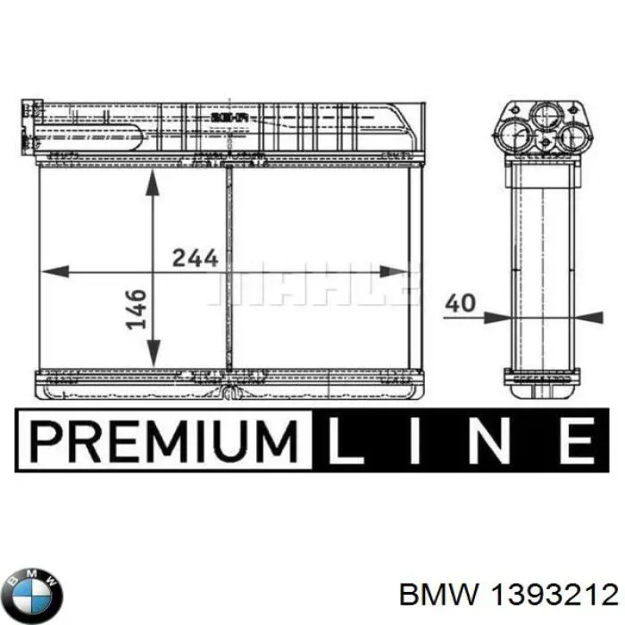 Радіатор пічки 1393212 BMW