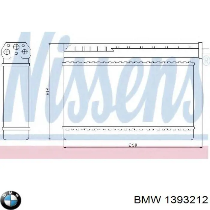Радіатор пічки (обігрівача) BMW 1393212 ціна, від 31.33 USD