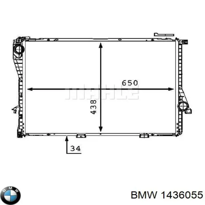 Радіатор 1436055 BMW