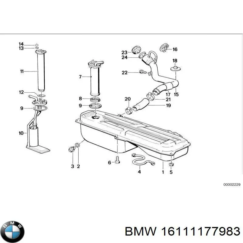 Б/бак BMW 16111177983 ціна, від 374.78 USD