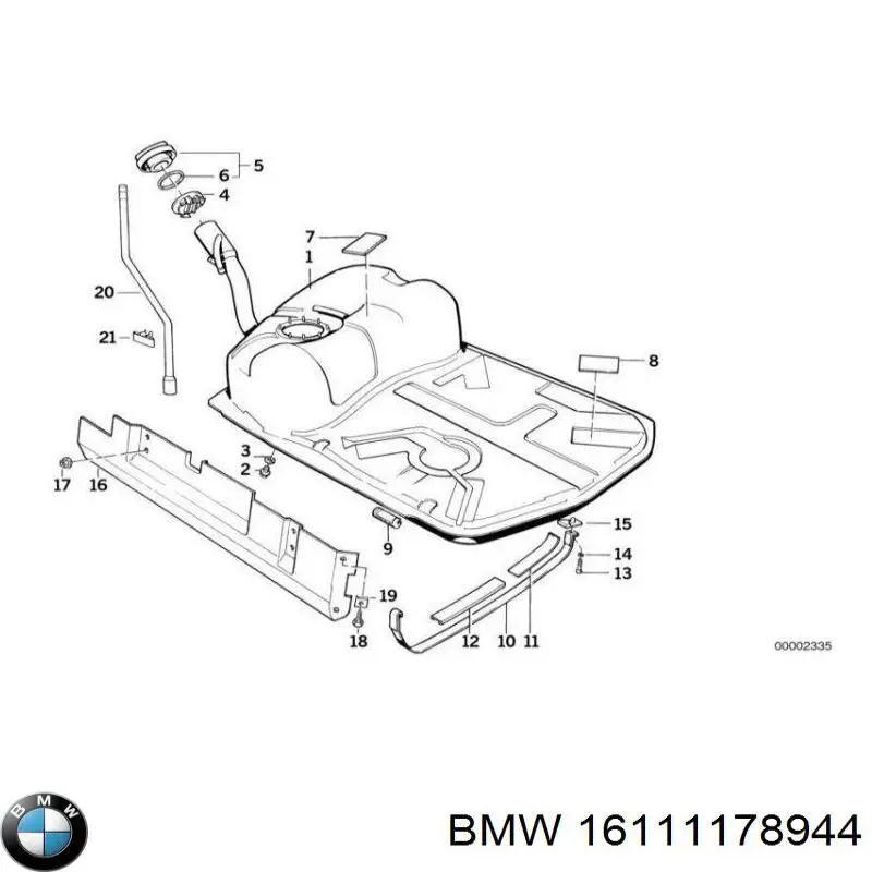 Б/бак BMW 16111178944 ціна, від 1312.20 USD