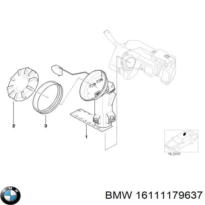 Купити 16111179637 BMW Прокладка датчика рівня (топл.бак)