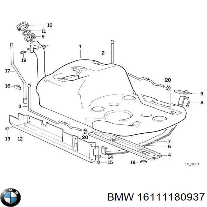 Купити Паливний бак BMW 5  E34