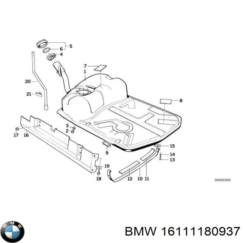 Бак паливний на BMW 5  E34