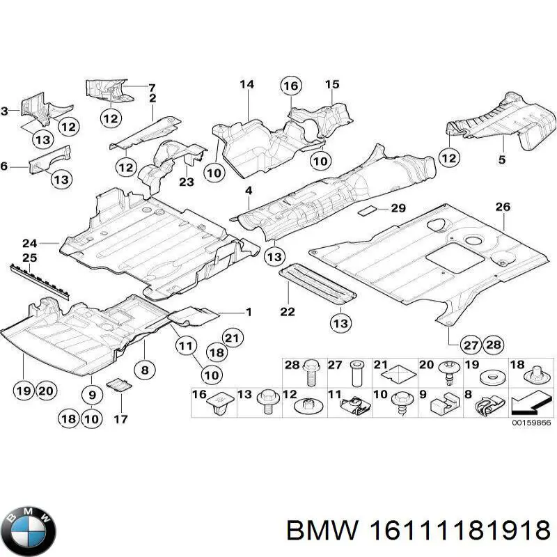 Купити 16111181918 BMW Кронштейн переднього номерного знака