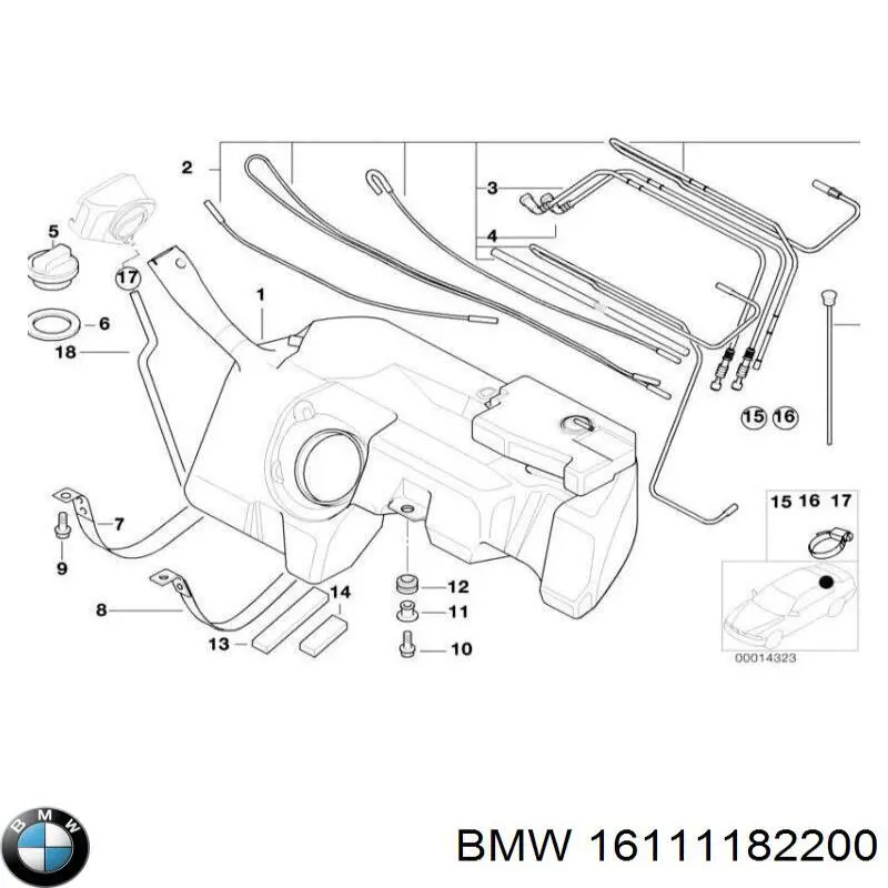 Шланг (патрубок) обігріву дросельної заслінки 16111182200 BMW