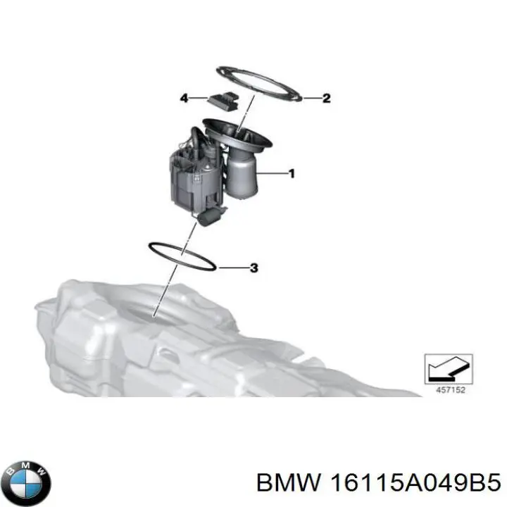 Модуль бензонасоса BMW 16119455457 ціна, від 442.97 USD