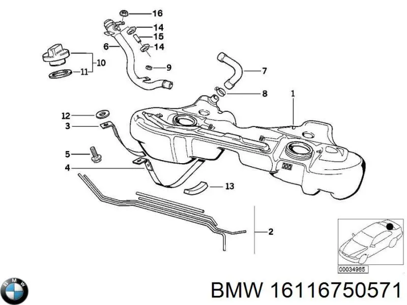 16116750571 BMW 