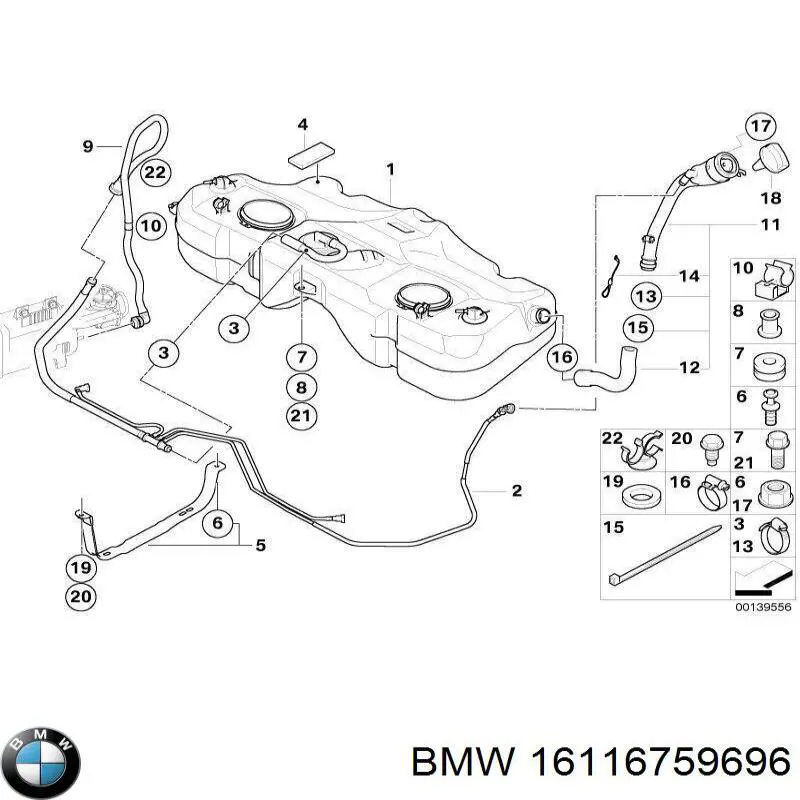 16116759696 BMW Шланг повітряний вентиляції картера
