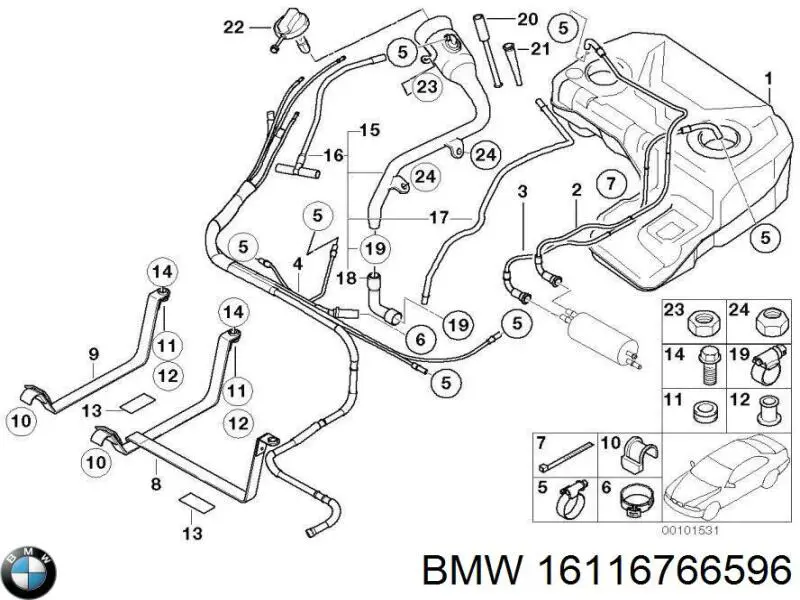 Купити 16116766596 BMW Бак паливний додатковий