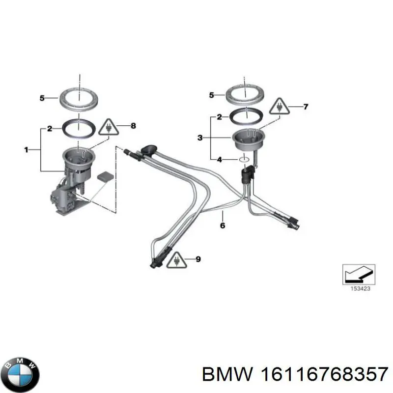 Модуль бензонасоса BMW 16116768357 ціна, від 10.14 USD