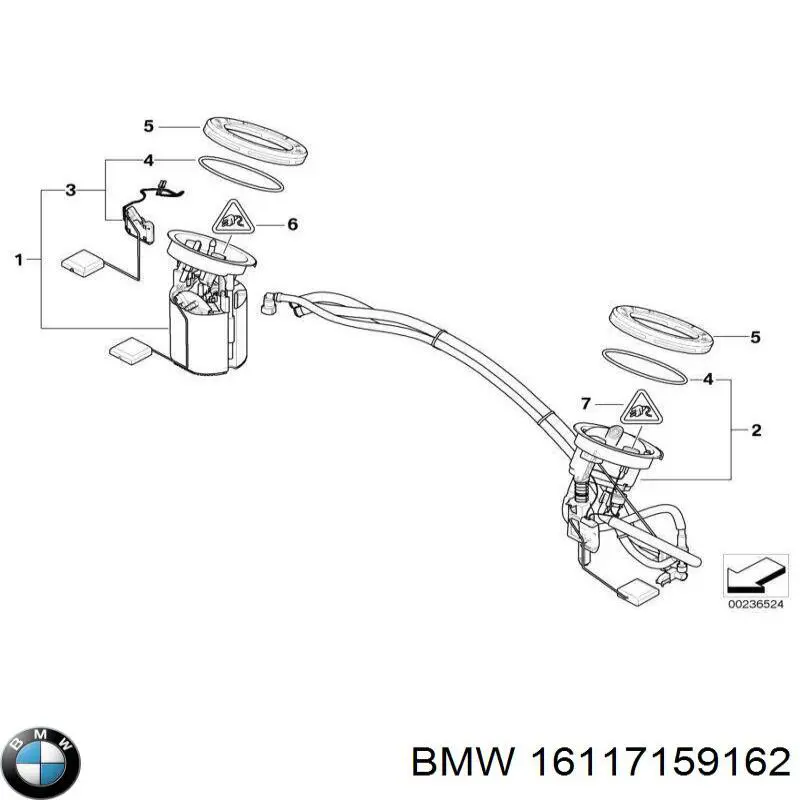 Купити 16117159162 BMW Датчик рівня палива в баку, правий