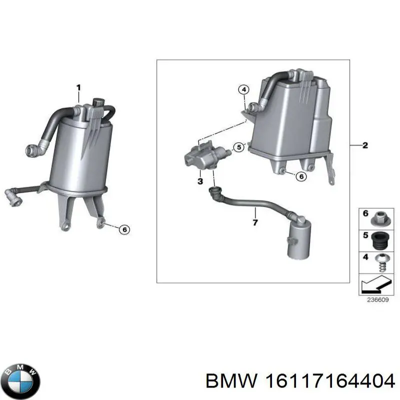 16117164404 BMW Фільтр бака паливних парів