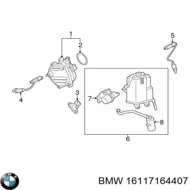 Адсорбер парів палива BMW 7164407 ціна, від 12.70 USD