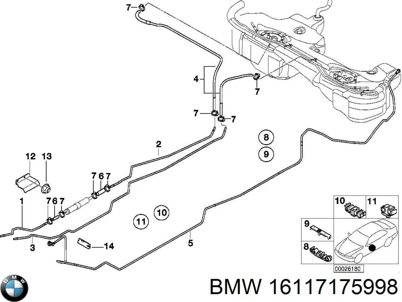  BMW 16117175998 ціна, від 63.33 USD