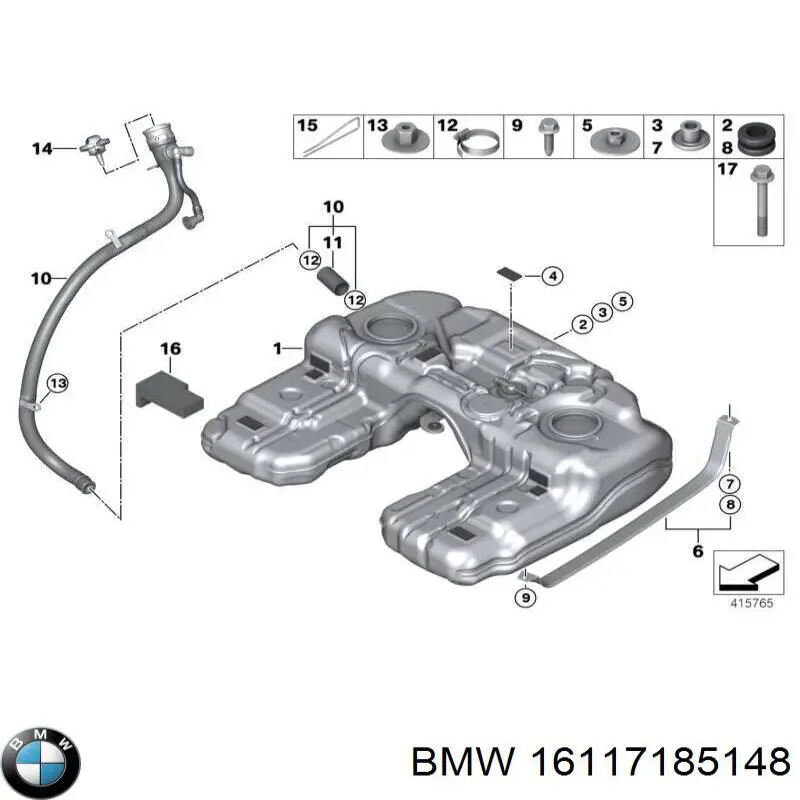Купити 16117185148 BMW Шланг заливної горловини, паливного бака