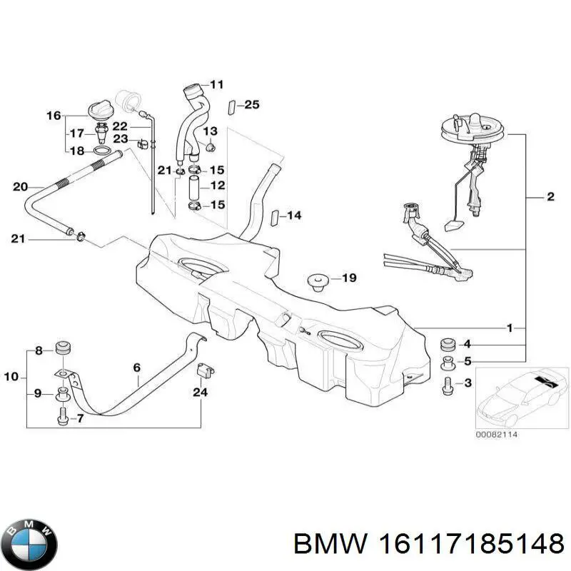  Шланг заливної горловини, паливного бака BMW 7 