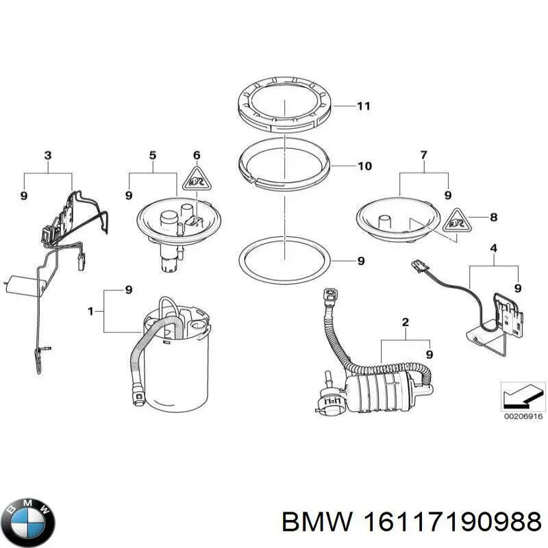 16117190988 BMW Електробензонасос