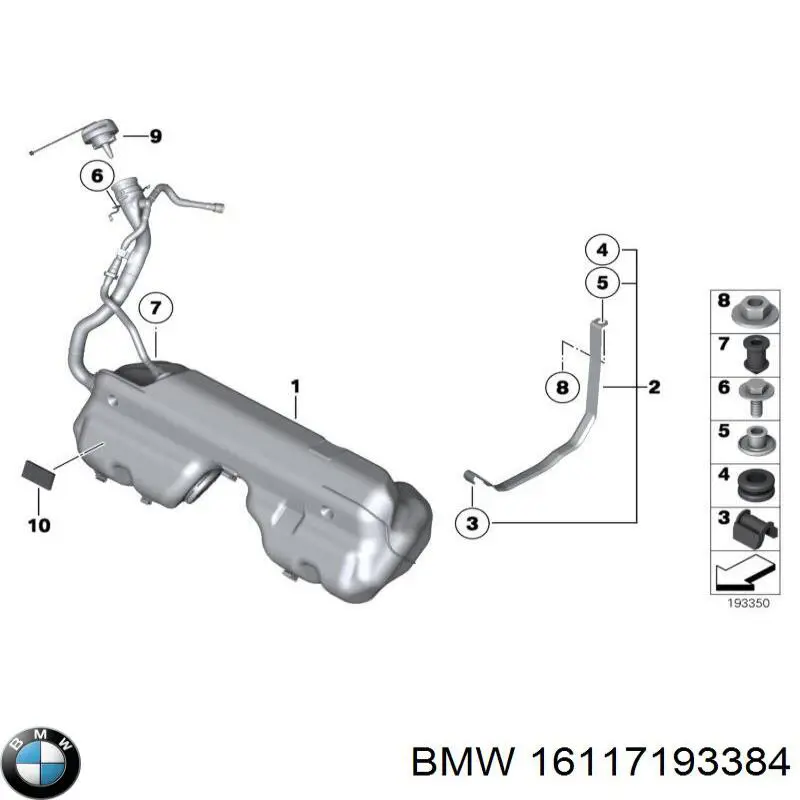 Купити 16117193384 BMW Пробка бензобака