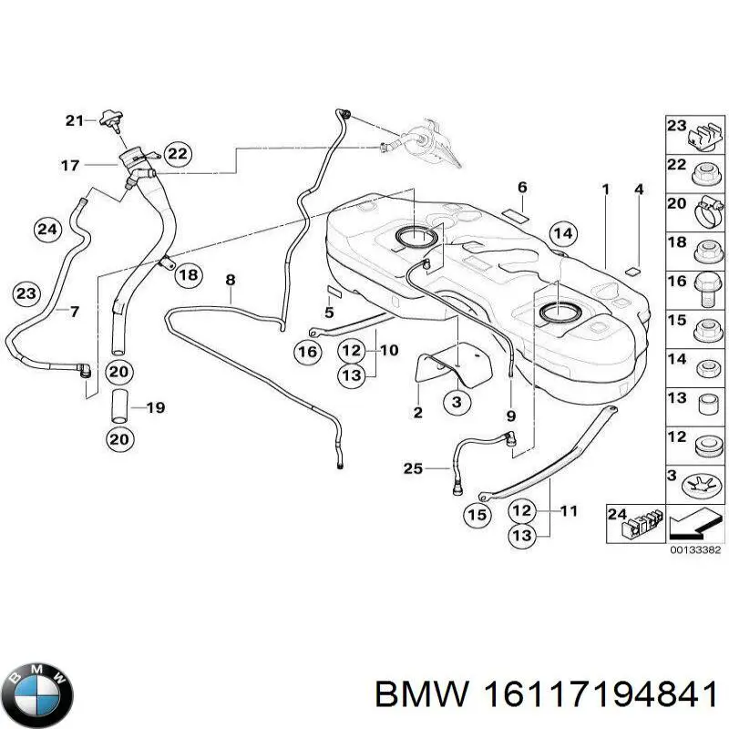 Б/бак BMW 16117197939 ціна, від 57.02 USD