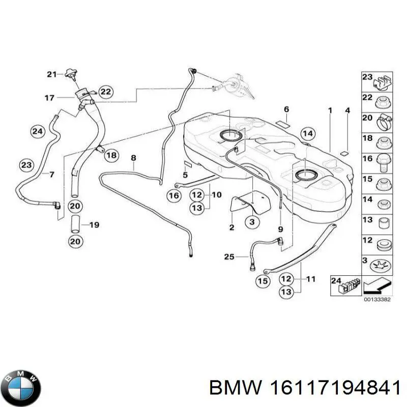 Бак паливний додатковий на BMW X3 (E83)